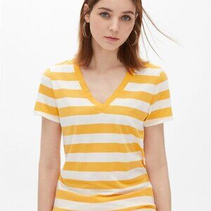 Vintage jersey classic-fit V-neck T-shirt in stripe